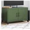 Image de Meuble TV, Armoire de Télévision avec Portes, Support Télé avec Rangement Salon Salle de Séjour, Vert Olive 846642