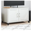 Image de Meuble TV blanc 68x39x43,5 cm acier laminé à froid