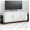 Image de Meuble TV, Armoire de Télévision avec Portes, Support Télé avec Rangement Salon Salle de Séjour, Blanc 100,5x39x43,5 846649
