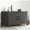 Image de Table Basse, Table d'Appoint avec Poignée, Bout de Canapé avec Porte, Meuble de Rangement Salle de Séjour, Noir 846686