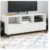 Image de Meuble TV, Armoire de Télévision avec Tiroirs et Etagères, Support Télé avec Rangement Salle de Séjour, Blanc 846697