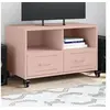 Image de Meuble TV, Armoire de Télévision avec Tiroirs et Etagères, Support Télé avec Rangement Salle de Séjour, Rose 846699