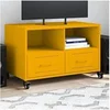 Image de Meuble TV, Armoire de Télévision avec Tiroirs et Etagères, Support Télé avec Rangement Salle de Séjour, Jaune 846701