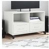 Image de Meuble TV, Armoire de Télévision avec Tiroirs et Etagères, Support Télé avec Rangement Salle de Séjour, Blanc 846703