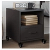 Image de Table de chevet noir 36x39x43,5 cm acier, armoire, meubles de chambre à coucher, support de téléphone, armoire 846704