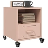 Image de Tables de chevet 2 pcs rose 36x39x43,5 cm acier, armoire, meubles de chambre à coucher, support de téléphone, armoire 846707