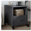 Image de Table de chevet anthracite 36x39x43,5 cm acier, armoire, meubles de chambre à coucher, support de téléphone, armoire 846708