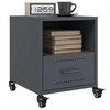 Image de Tables de chevet 2 pcs anthracite 36x39x43,5 cm acier, armoire, meubles de chambre à coucher, support de téléphone, 846709