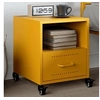 Image de Table de chevet jaune moutarde 36x39x43,5 cm acier, armoire, meubles de chambre à coucher, support de téléphone, 846710
