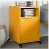 Image de Table de chevet jaune moutarde 36x39x59 cm acier, armoire, meubles de chambre à coucher, support de téléphone, 846722