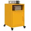 Image de Tables de chevet 2 pcs jaune moutarde 36x39x59 cm acier, armoire, meubles de chambre à coucher, support de téléphone, 846723