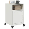 Image de Tables de chevet 2 pcs blanc 36x39x59 cm acier