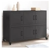 Image de Buffet, Armoire avec Porte, Placard avec Rangement, Organisateur de Salle de Séjour Salon Maison Intérieur, Noir 846740