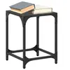 Image de Tables basses avec dessus en verre noir 2 pcs 30x30x40 cm acier