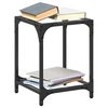 Image de Tables basses avec dessus en verre transparent 2 pcs acier, table d'appoint, table de salon, table à thé, bout de 845955