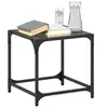 Image de Tables basses avec dessus en verre noir 2 pcs 40x40x40 cm acier, table d'appoint, table de salon, table à thé, bout 845961