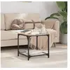 Image de Table basse avec dessus en verre transparent 40x40x40 cm acier 845962