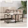 Image de Tables basses avec dessus en verre noir 2 pcs 40x40x40 cm acier, table d'appoint, table de salon, table à thé, bout 845965