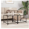 Image de Tables basses avec dessus en verre noir 2 pcs 50x50x40 cm acier, table d'appoint, table de salon, table à thé, bout 845969