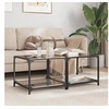 Image de Tables basses avec dessus en verre noir 2 pcs 50x50x40 cm acier, table d'appoint, table de salon, table à thé, bout 845973