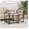 Image de Tables basses gigognes 2 pcs dessus en verre transparent acier, table gigogne, table gigogne moderne, table 845984