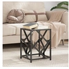 Image de Table basse avec dessus en verre transparent 30x30x41 cm acier, table d'appoint, table de salon, table à thé, bout de 845988