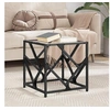 Image de Table basse avec dessus en verre transparent 40x40x41 cm acier, table d'appoint, table de salon, table à thé, bout de 845990