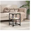 Image de Table basse avec dessus en verre transparent 30x30x45 cm acier