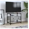 Image de Meuble TV avec dessus en verre sonoma gris bois d'ingénierie, support TV, armoire média, armoire hifi, unité TV, 846057