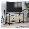 Image de Meuble TV avec dessus en verre chêne sonoma bois d'ingénierie, support TV, armoire média, armoire hifi, unité TV, 846060