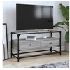 Image de Meuble TV avec dessus en verre sonoma gris bois d'ingénierie, support TV, armoire média, armoire hifi, unité TV, 846067