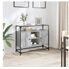 Image de Buffet avec dessus en verre sonoma gris bois d'ingénierie, meuble de rangement, meuble de rangement de cuisine, 846072