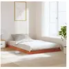 Image de Cadre de lit sans matelas cire marron 120x190cm bois pin massif