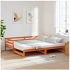 Image de Lit de jour et lit gigogne sans matelas 90x200 cm bois massif