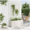Image de Jardinière avec Treillis, Lit Surélevé, Bac à Fleurs, Pot de Plantes, Boîte à Fleurs Jardin Patio Terrasse Extérieur, 368779