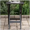 Image de Table d'appoint pliable noir bois de peuplier massif