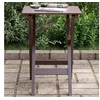 Image de Table d'appoint pliable marron bois de peuplier massif