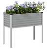 Image de Jardinière gris 100x45x90 cm acier, jardinière d'extérieur, bac à fleurs, bac à tomates, jardinière de terrasse 4008970