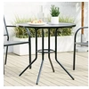 Image de Table de patio ronde anthracite acier enduit de poudre