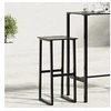 Image de Tabourets de bar lot de 4 noir acier enduit de poudre, chaise de salle à manger, tabouret de petit-déjeuner, chaise 4009266