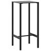 Image de Table de bar acier enduit de poudre noir 50x50x110 cm