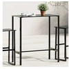 Image de Table de bar noir 100x50x110 cm acier enduit de poudre