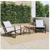 Image de Ensemble de meubles de balcon 4 pcs avec coussins acier noir, ensemble de meubles d'extérieur, ensemble de balcon de 4009305