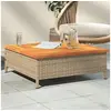 Image de Table de Jardin, Table Basse Carrée avec Trou, Meuble de Terrasse Balcon Patio Extérieur, Beige Résine Tressée et 3281631
