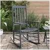 Image de Lot de 2 Chaises à Bascule Sièges Incurvés, Berçantes avec Dossier, Sièges de Patio Balcon Terrasse Extérieur, Gris 3281589