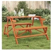 Image de Table de pique nique avec bancs sapin massif 2 en 1 convertible