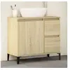 Image de Armoire de Salle de Bain, Meuble de Rangement avec Tiroirs et Compartiment, Organisateur de Toilette Maison 847405