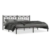 Image de Bedframe met hoofdbord metaal zwart 193x203 cm376134