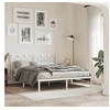 Image de Bedframe met hoofdbord metaal wit 150x200 cm376179