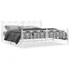 Image de Bedframe met hoofd- en voeteneinde metaal wit 193x203 cm376201